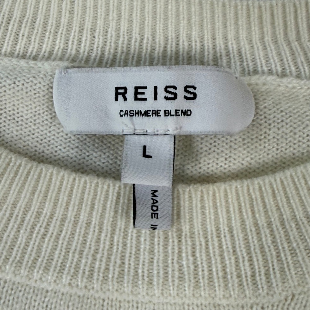 Reiss Reina Cashmere Colorblock Crewneck Sweater - Picture 4 of 10